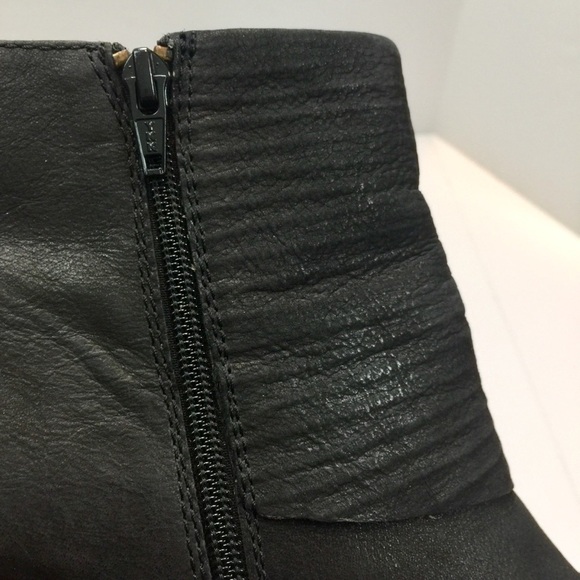 Sheridan Mia Black Leather Heeled Booties Size 10 - Picture 12 of 14